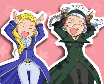 glycine bleumer and lobelia carlini (sakura taisen and 1 more) drawn by k-ma