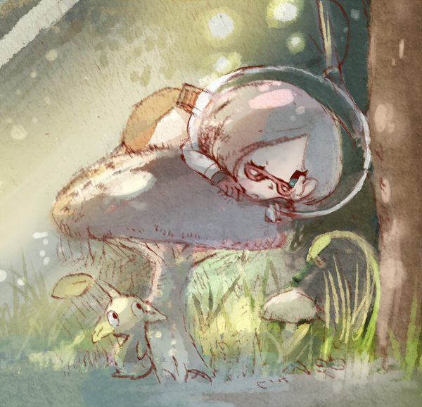 yellow pikmin and brittany (pikmin) drawn by b_spa_gyoreva