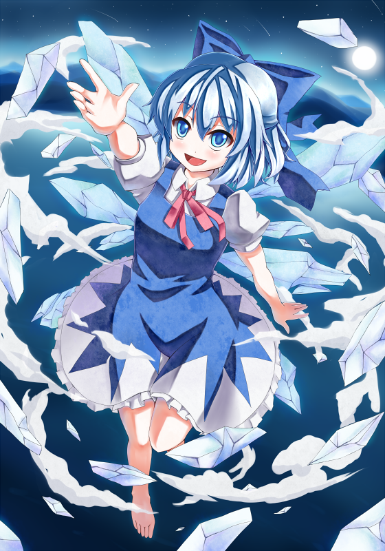 cirno (touhou) drawn by emu_ichigo