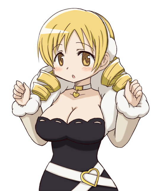 tomoe mami and muginami (mahou shoujo madoka magica and 1 more) drawn by hiraga_daidai