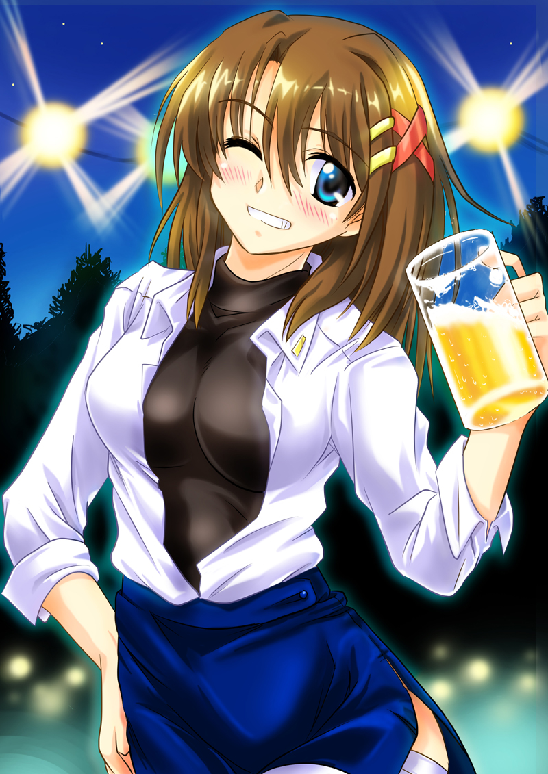 yagami hayate (lyrical nanoha and 1 more) drawn by san-pon