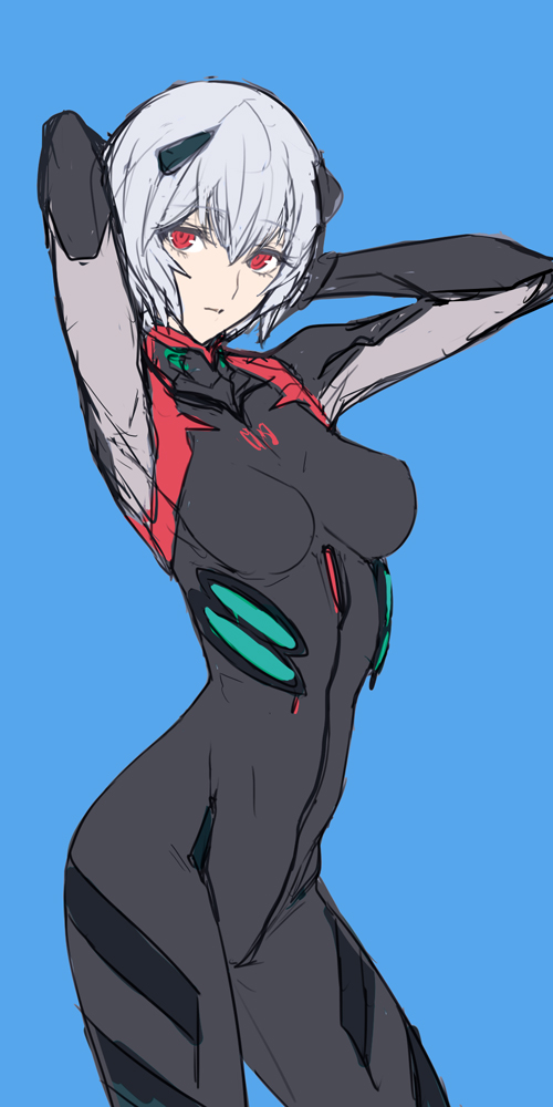 ayanami rei (neon genesis evangelion and 2 more) drawn by ban!_(bansankan)