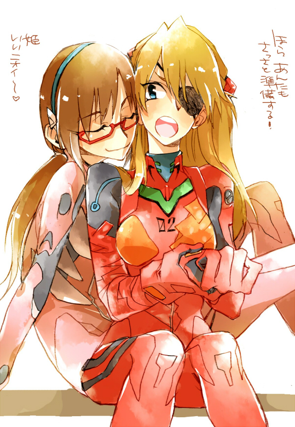 souryuu asuka langley and makinami mari illustrious (neon genesis evangelion and 2 more) drawn by rkpcchan