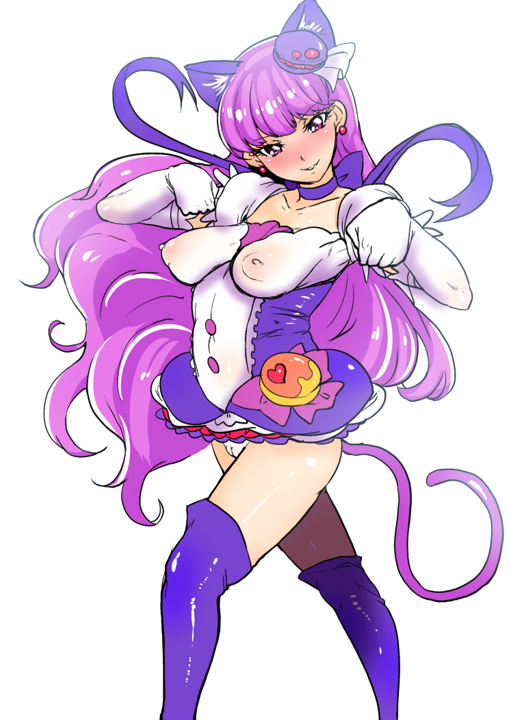 kotozume yukari and cure macaron (precure and 1 more) drawn by akikusa_peperon