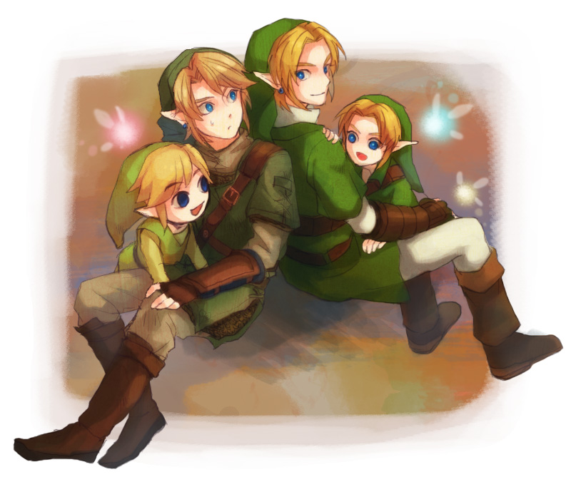 link, toon link, young link, and navi (the legend of zelda and 3 more) drawn by colt-slowl