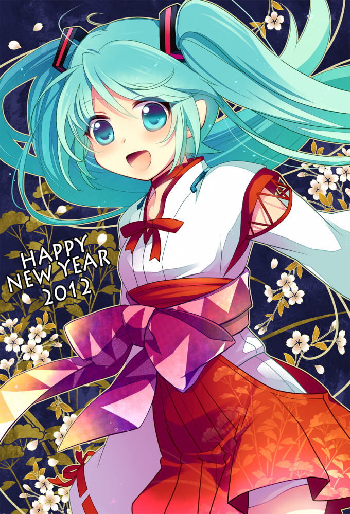 hatsune miku (vocaloid and 1 more) drawn by miyu_(matsunohara)