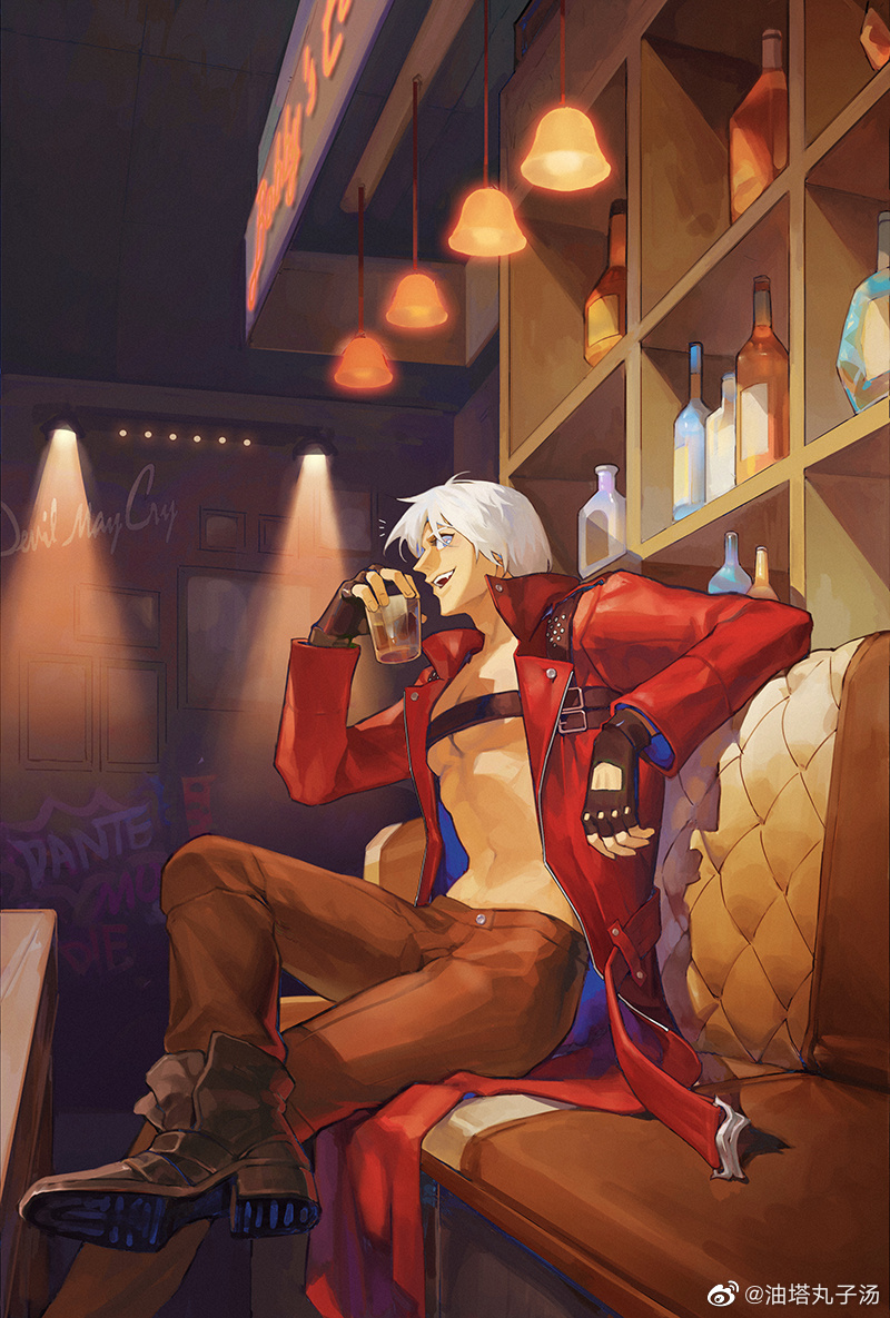 dante (devil may cry and 1 more) drawn by evanolge
