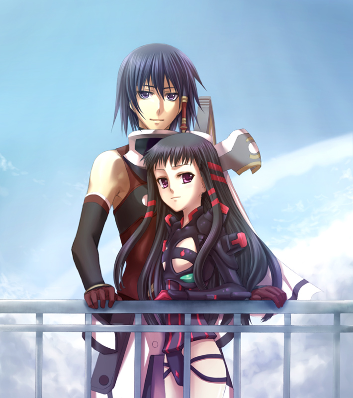 jakuri and chroah vatel (ar tonelico and 1 more) drawn by sasano_shiki
