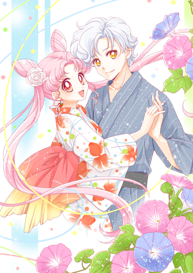 chibi usa and helios (bishoujo senshi sailor moon and 1 more) drawn by sarashina_kau