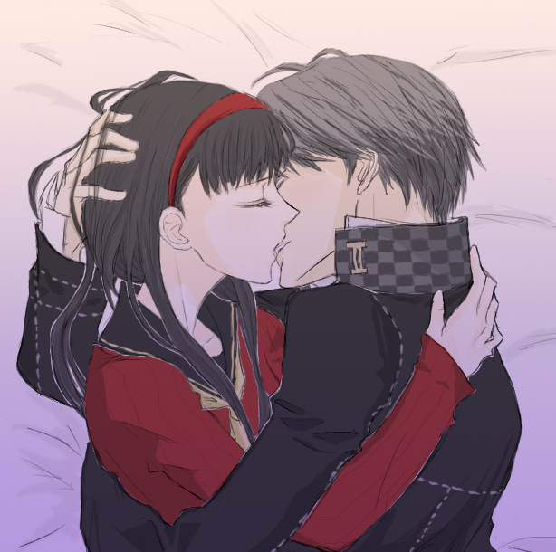 narukami yu and amagi yukiko (persona and 1 more) drawn by gogono_pan'ya