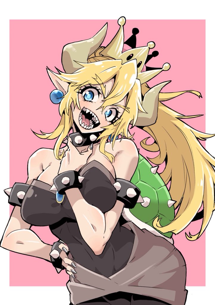 bowsette (mario and 1 more) drawn by hirakata_masahiro