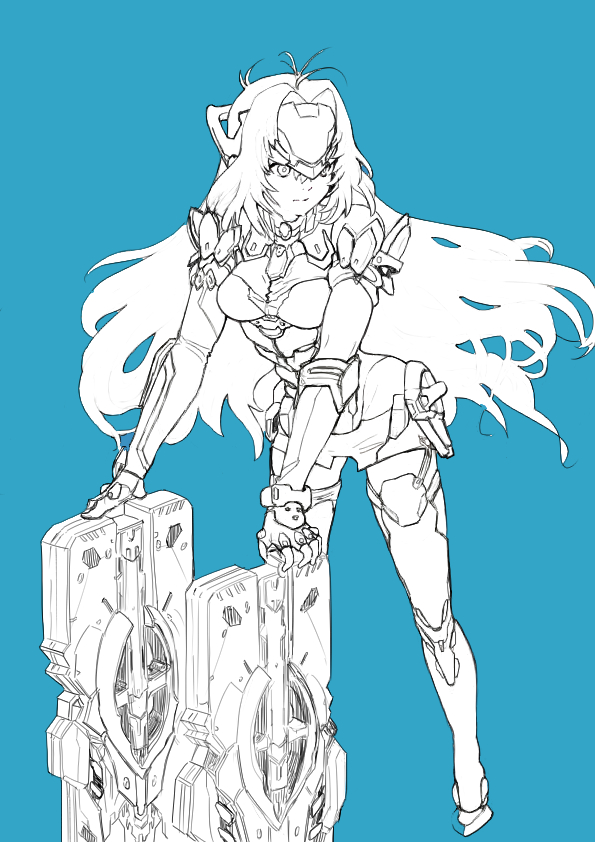 kos-mos and kos-mos re: (xenoblade chronicles and 2 more) drawn by rooru_kyaabetsu