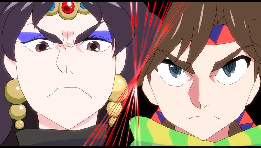 matoi ryuuko, joseph joestar, kiryuuin satsuki, and kars (jojo no kimyou na bouken and 2 more) drawn by partyinyourbedroom