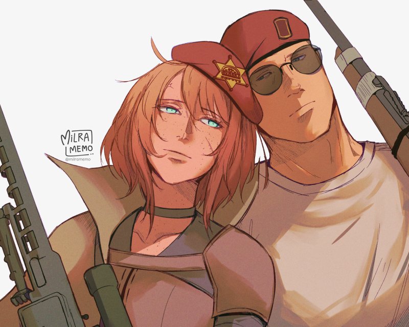 courier, noelle rutherford, and craig boone (fallout and 1 more) drawn by milramemo