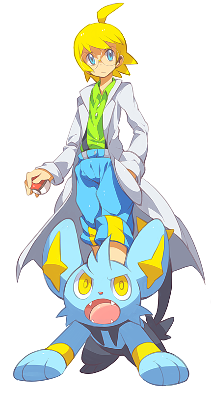 shinx and clemont (pokemon and 1 more) drawn by brad_(16325)