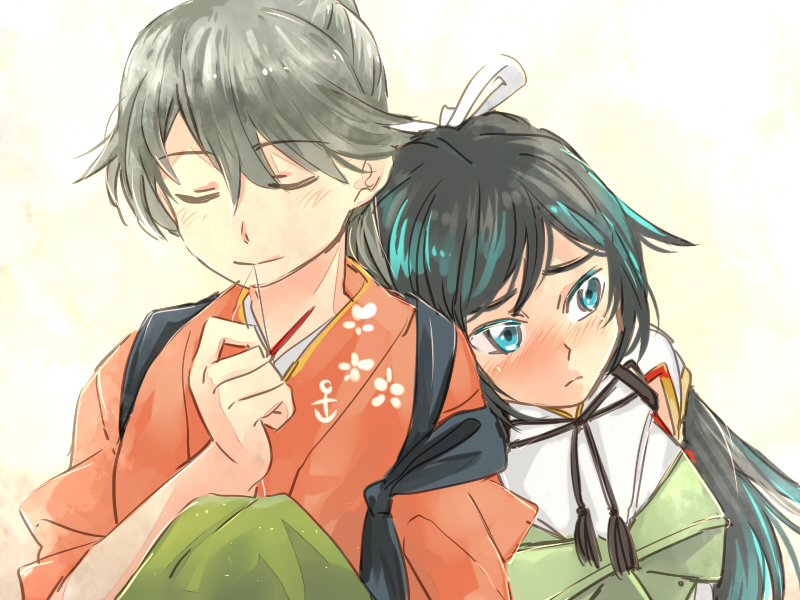 houshou and katsuragi (kantai collection) drawn by bai_lao_shu
