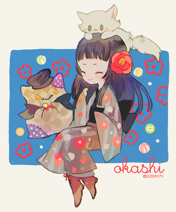 marimari and tsugihagi (show by rock!!) drawn by pechika