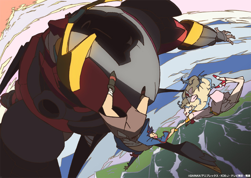 nia teppelin, simon, and gurren-lagann (tengen toppa gurren lagann) drawn by komatsuda_daizen