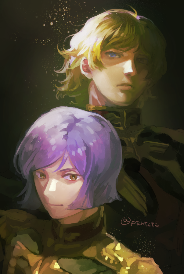 char aznable and garma zabi (gundam and 1 more) drawn by picnicic