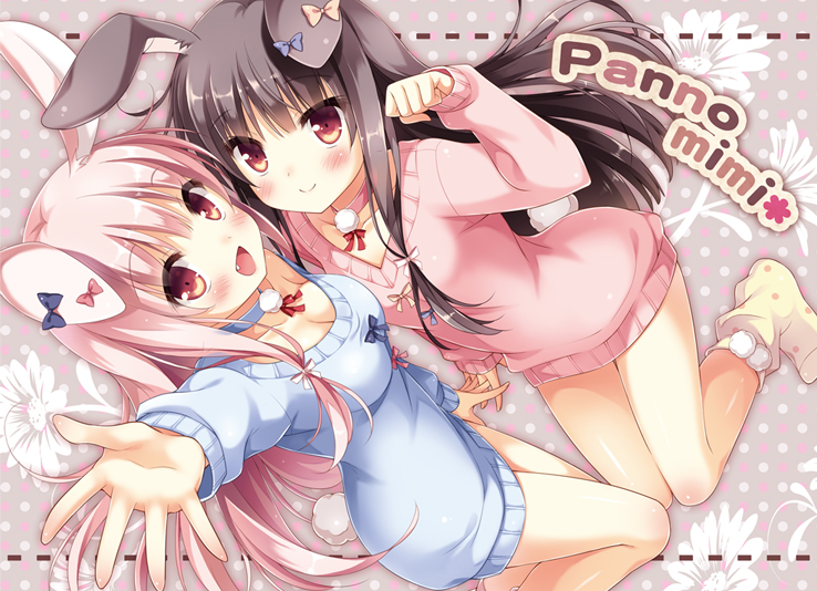 tsukimi and yukimi (original) drawn by pan_(mimi)