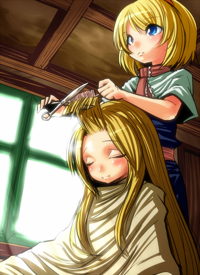 kirisame marisa and alice margatroid (touhou) drawn by suzaku_(hai)