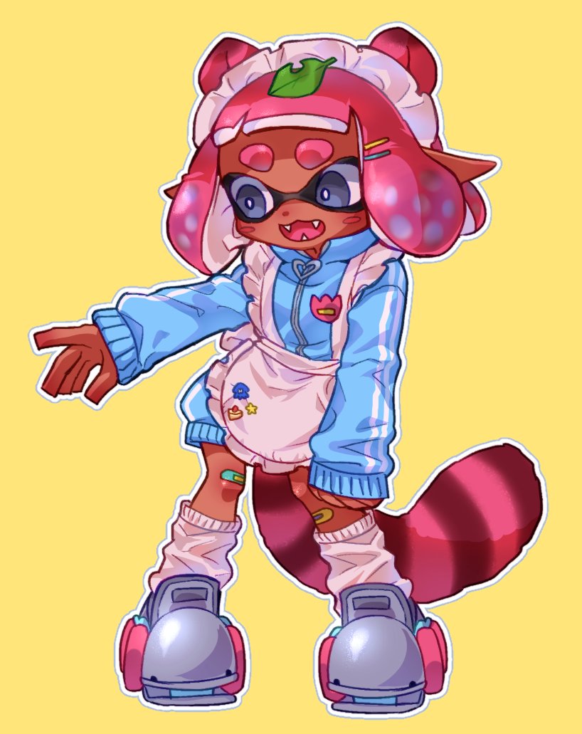 inkling player character, inkling girl, and aki (splatoon) drawn by ikki_(gsl_9708)