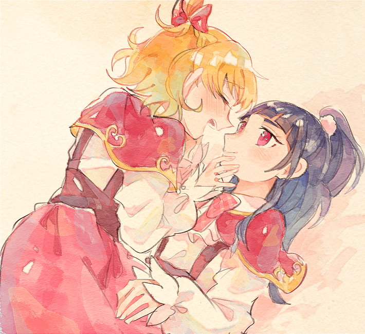 asahina mirai and izayoi liko (precure and 1 more) drawn by itomugi-kun