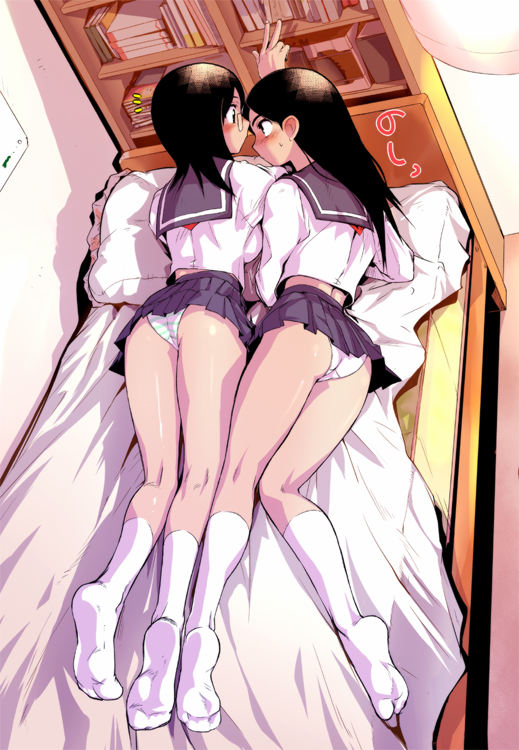 kitsu chiri and fujiyoshi harumi (sayonara zetsubou sensei) drawn by ez6
