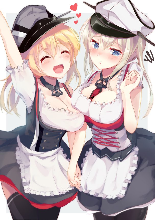 prinz eugen and graf zeppelin (kantai collection) drawn by igayan