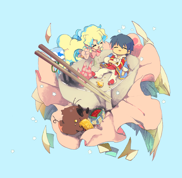 nia teppelin, simon, and boota (tengen toppa gurren lagann) drawn by kanke_(yonkuma)