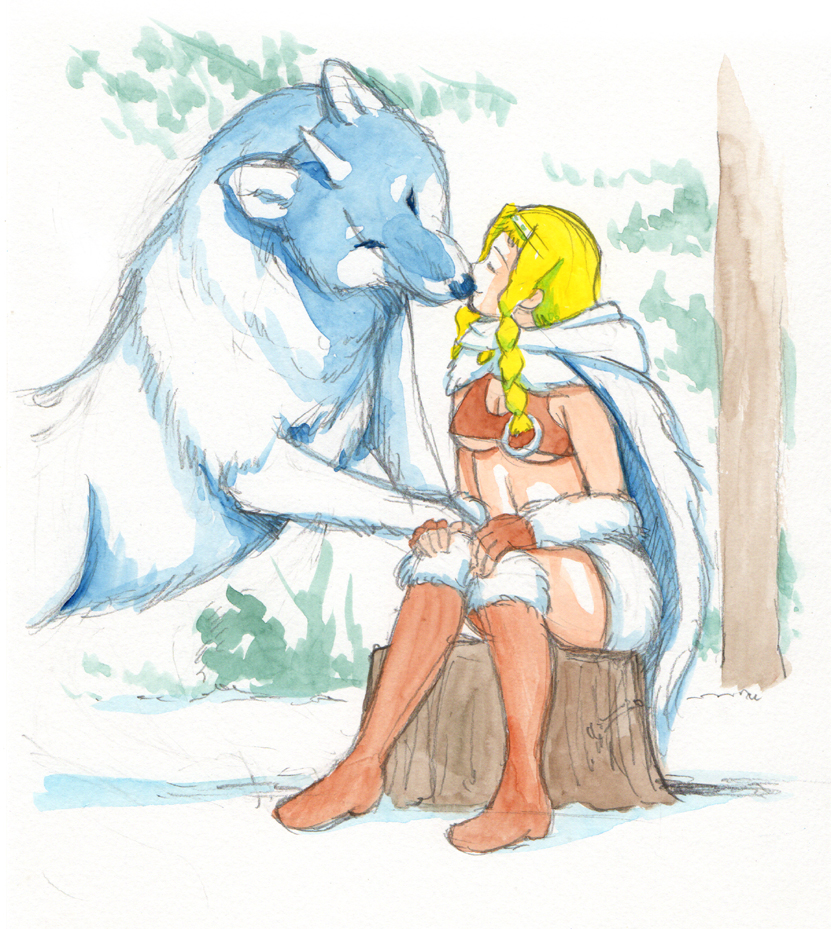 leina and exiled warrior leina (queen's blade) drawn by caracol