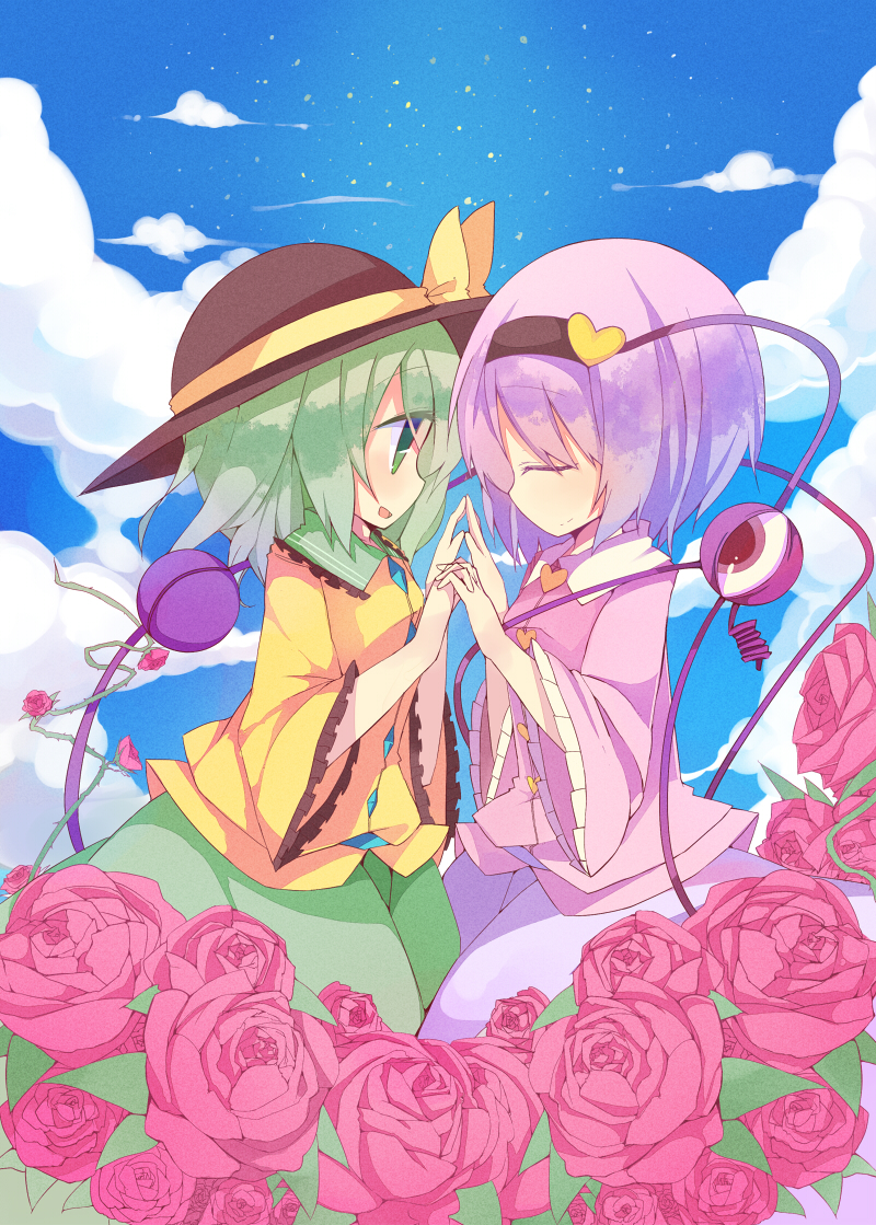 komeiji koishi and komeiji satori (touhou) drawn by yatani_row