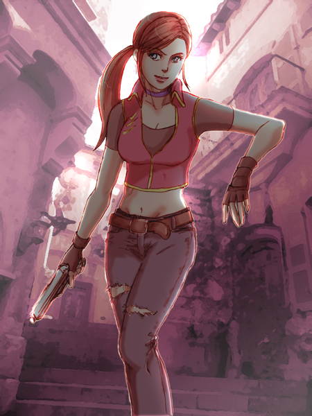 claire redfield (resident evil and 2 more) drawn by sandoicchi