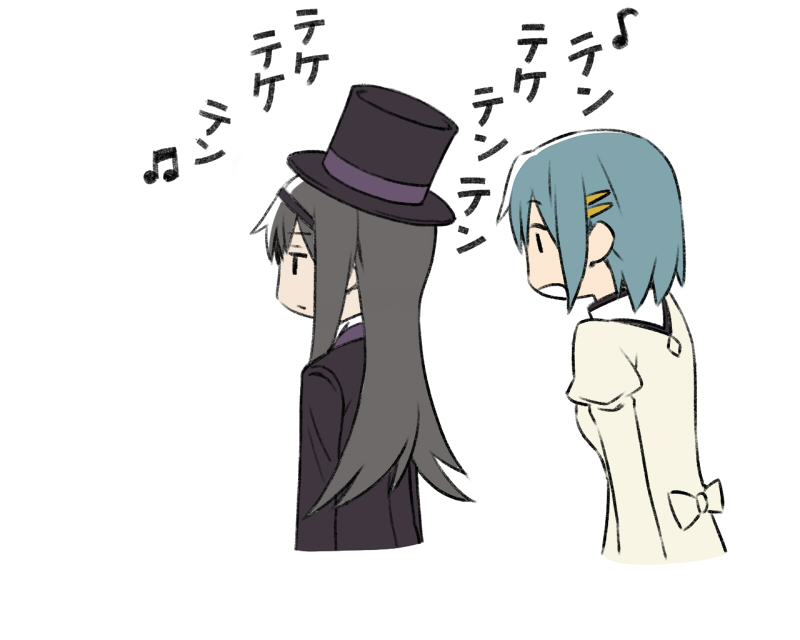 akemi homura and miki sayaka (mahou shoujo madoka magica) drawn by oda_takayuki