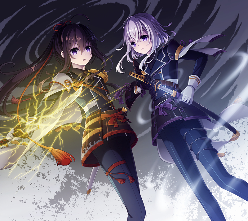 namazuo toushirou and honebami toushirou (touken ranbu) drawn by hyou_(pixiv3677917)