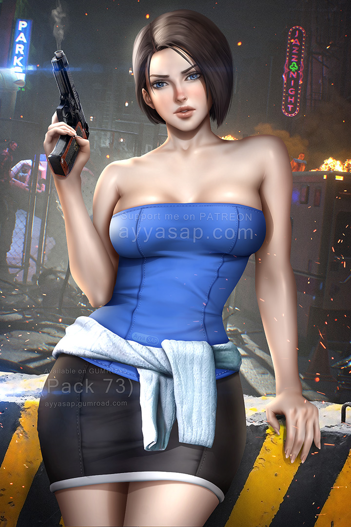 jill valentine (resident evil and 1 more) drawn by ayya_sap
