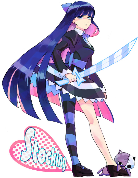 stocking and honekoneko (panty & stocking with garterbelt) drawn by ni_(noronoro-pix)