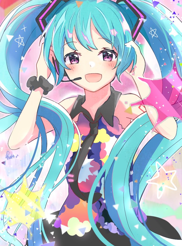 hatsune miku (vocaloid and 1 more) drawn by aoiyui