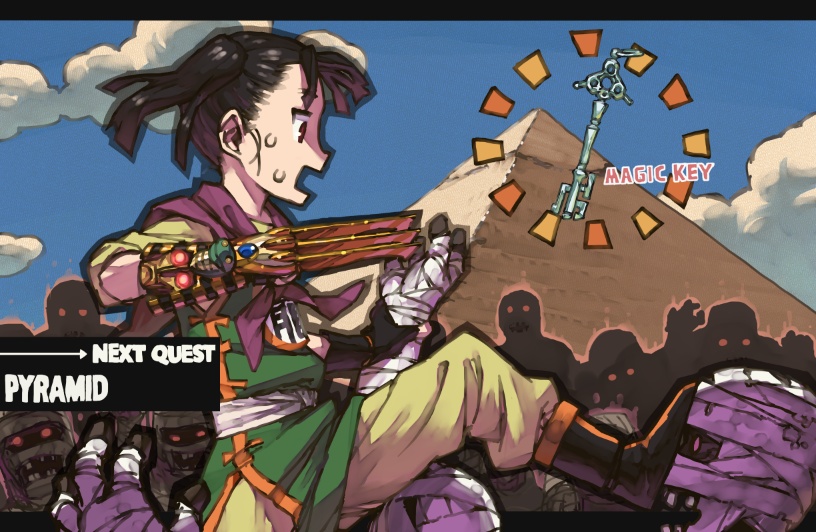 martial artist and mummy (dragon quest and 1 more) drawn by shoe-ji