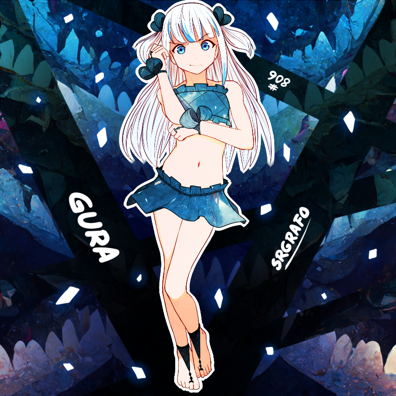 gawr gura (hololive and 1 more) drawn by srgrafo