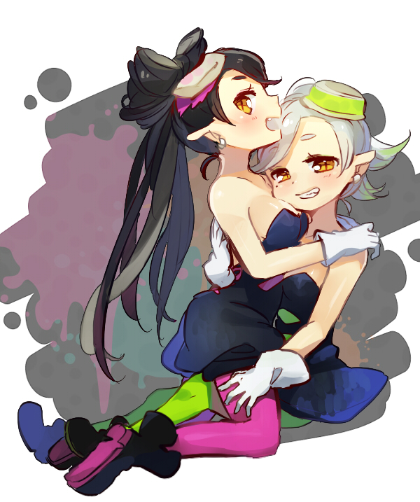 callie and marie (splatoon and 1 more) drawn by ukata