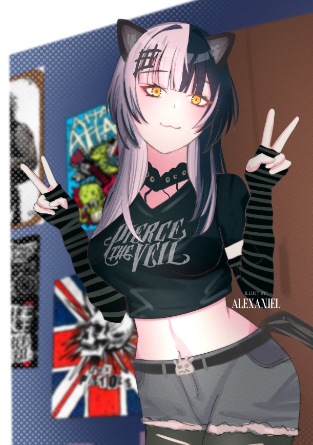 shiori novella (hololive and 3 more) drawn by alexaniel