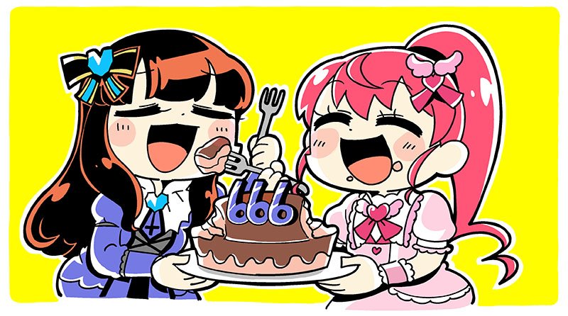 kurosu aroma and shiratama mikan (pretty series and 1 more) drawn by bkub