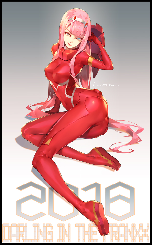 zero two (darling in the franxx) drawn by lvans