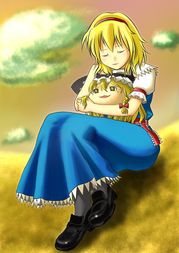 kirisame marisa and alice margatroid (touhou) drawn by ratterate