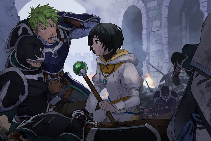 laura and aran (fire emblem and 1 more) drawn by donta30303