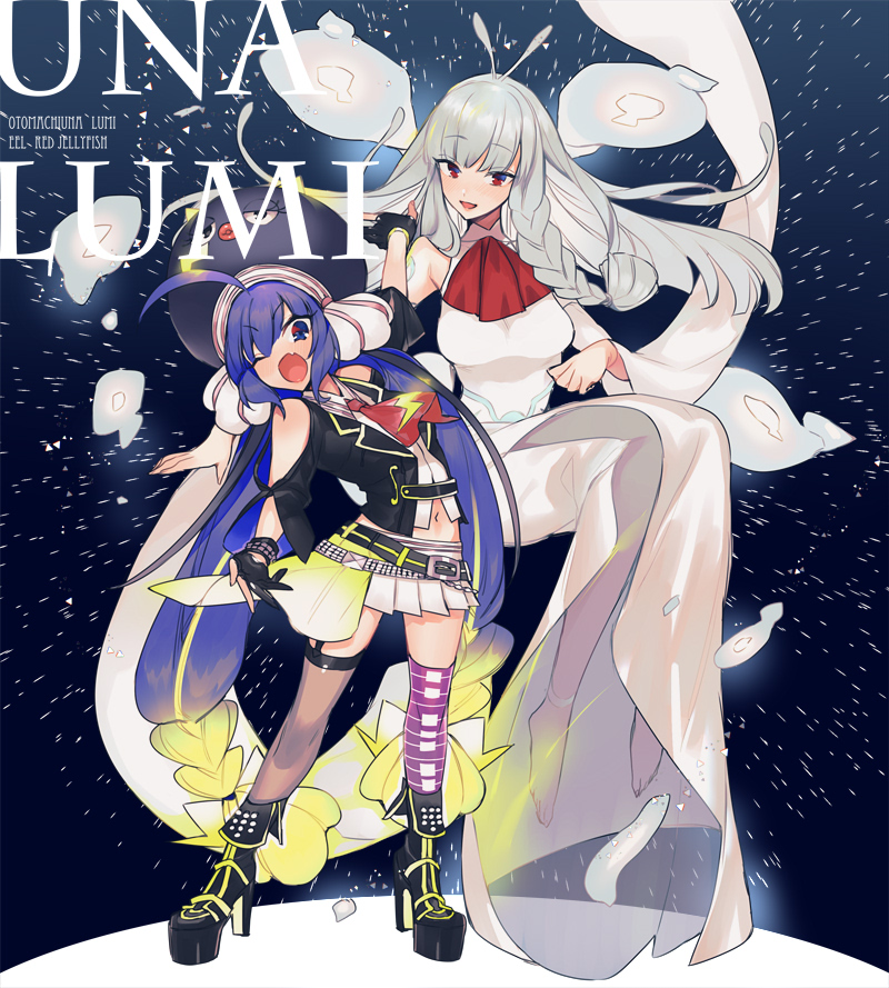 otomachi una and lumi (vocaloid) drawn by kotobuki_(medetai)