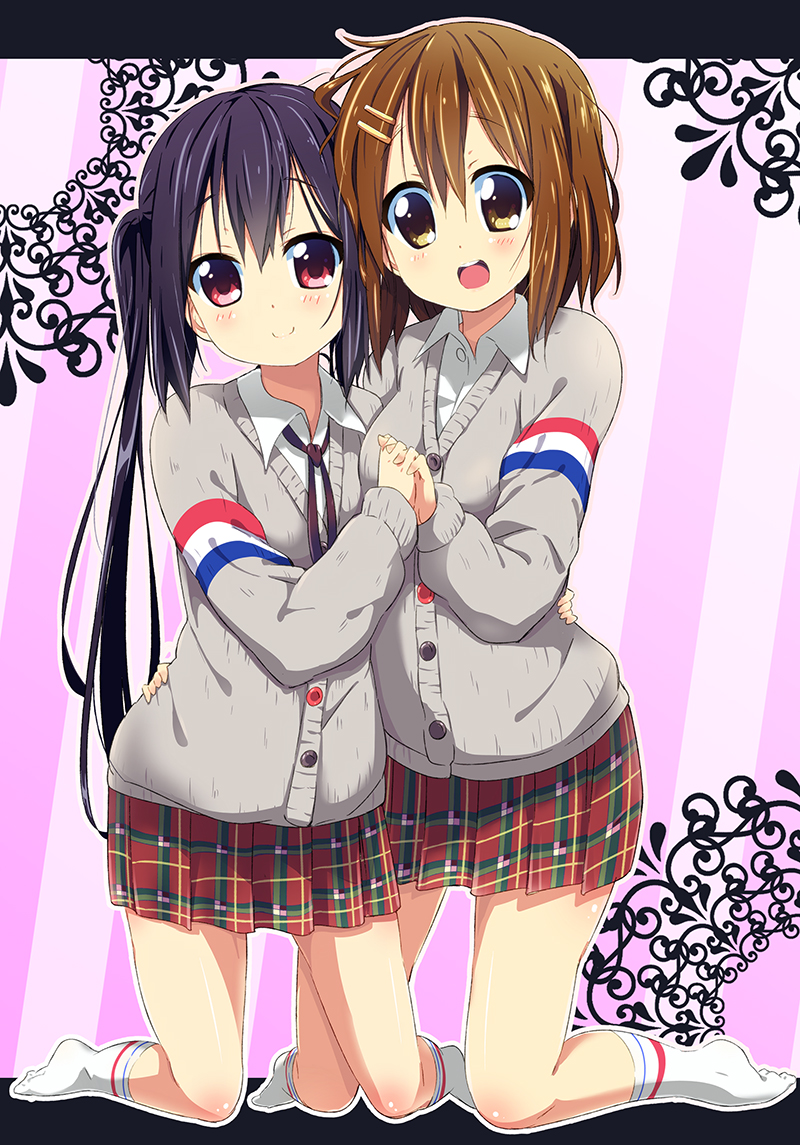 nakano azusa and hirasawa yui (k-on! and 1 more) drawn by kurou_(quadruple_zero)