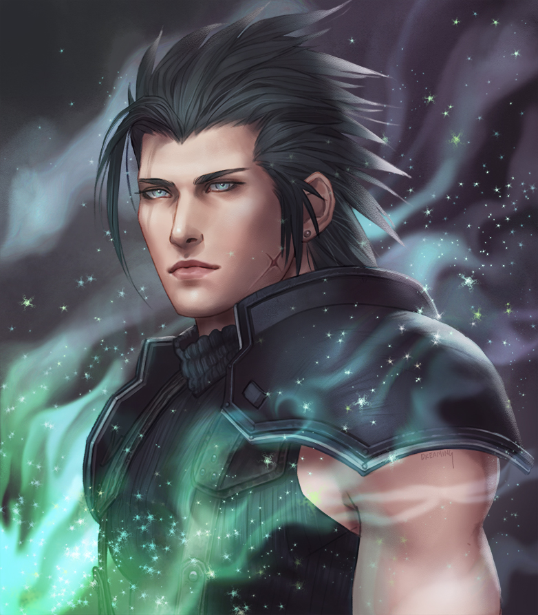 zack fair (final fantasy and 2 more) drawn by dreamings0ldier
