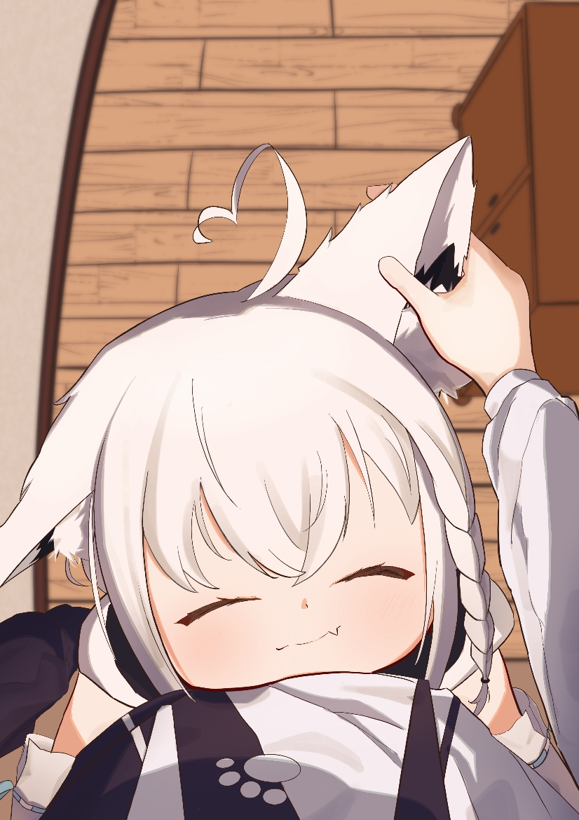 shirakami fubuki and ookami mio (hololive) drawn by fight_dog